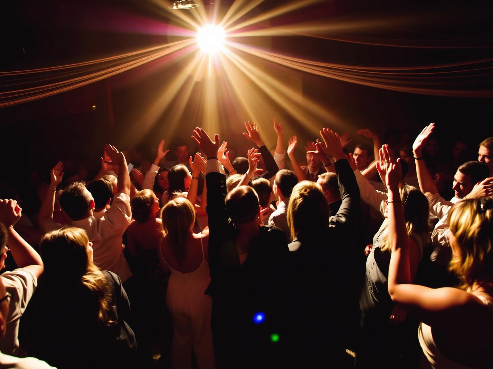 Dance floor with hands in the air