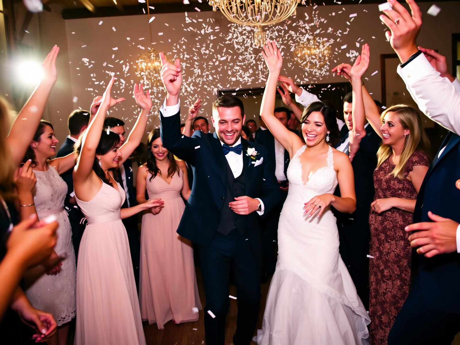 Confetti drop on the dance floor